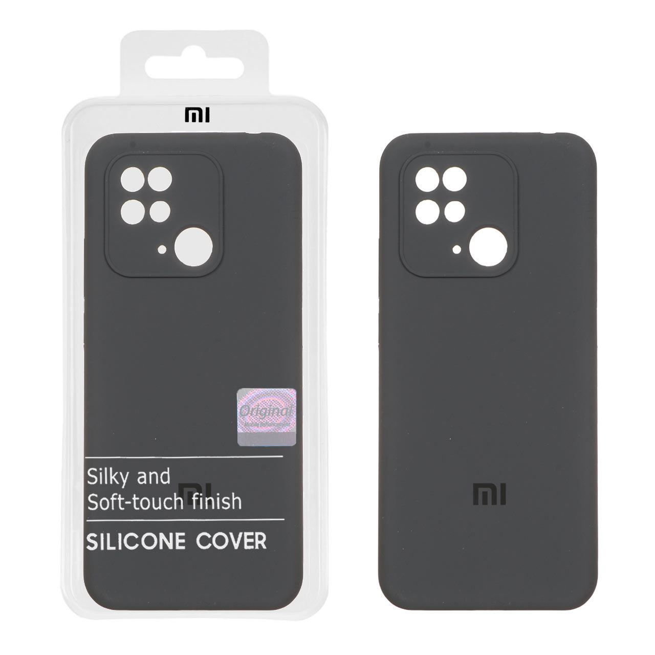 قاب سیلیکونی پاک کنی اورجینال Master Quality مدل Xiaomi Redmi 10C / Redmi 10 Power / Poco C40 - خاکستری (پک دار)